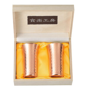 CNE-926 純銅製 鎚目一口ビール2PCセット