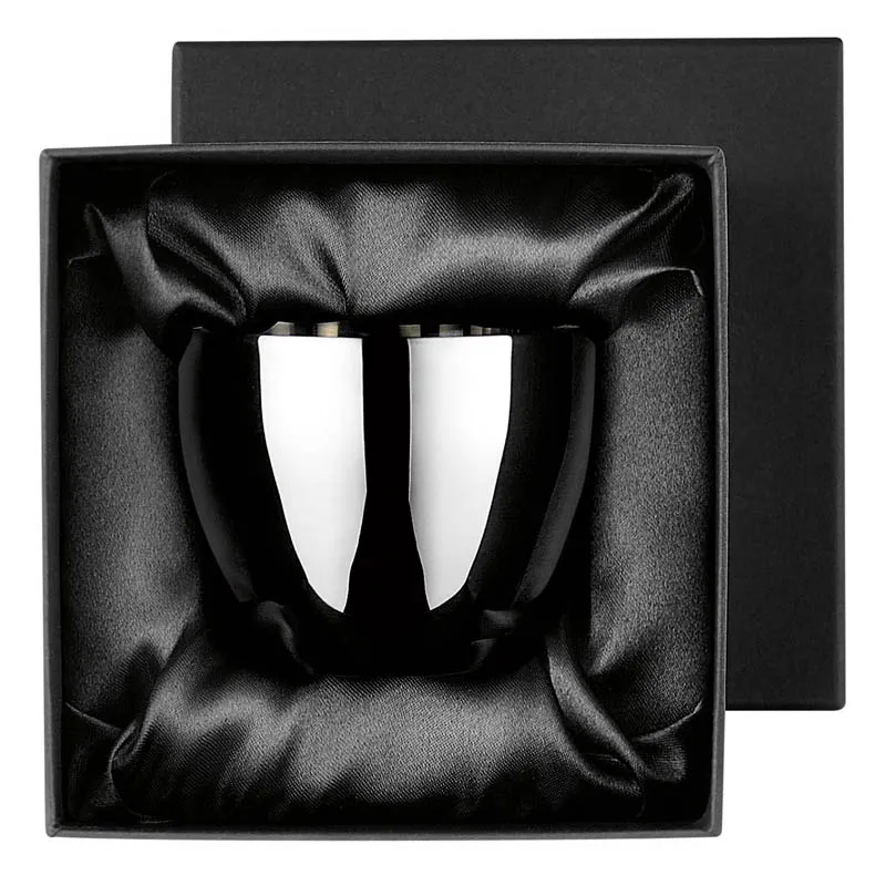 <BRILLIANT BLACK>2重ぐい呑み 70ml (貼箱入)
